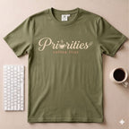 Priorities coffee first T-Shirt
