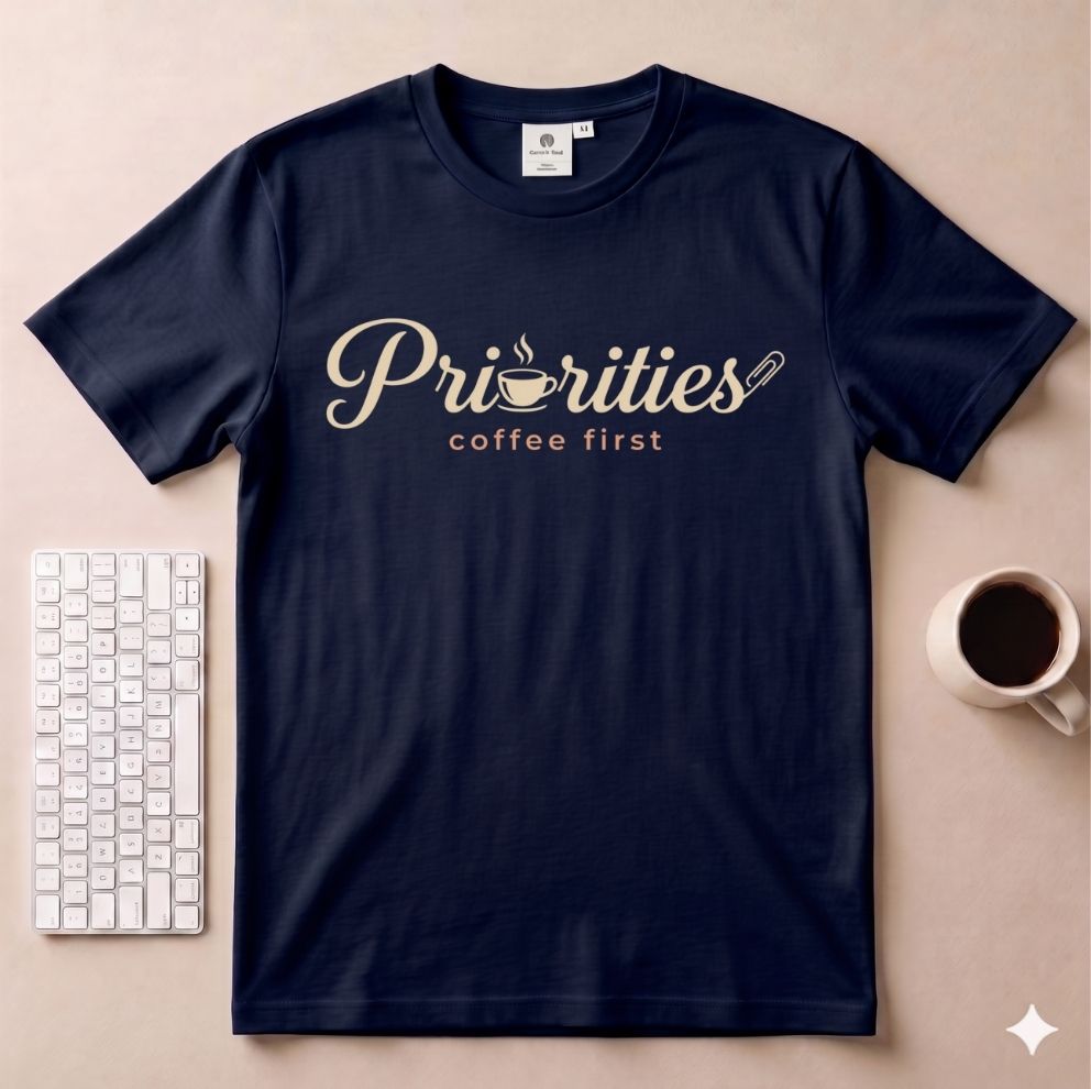 Priorities coffee first T-Shirt