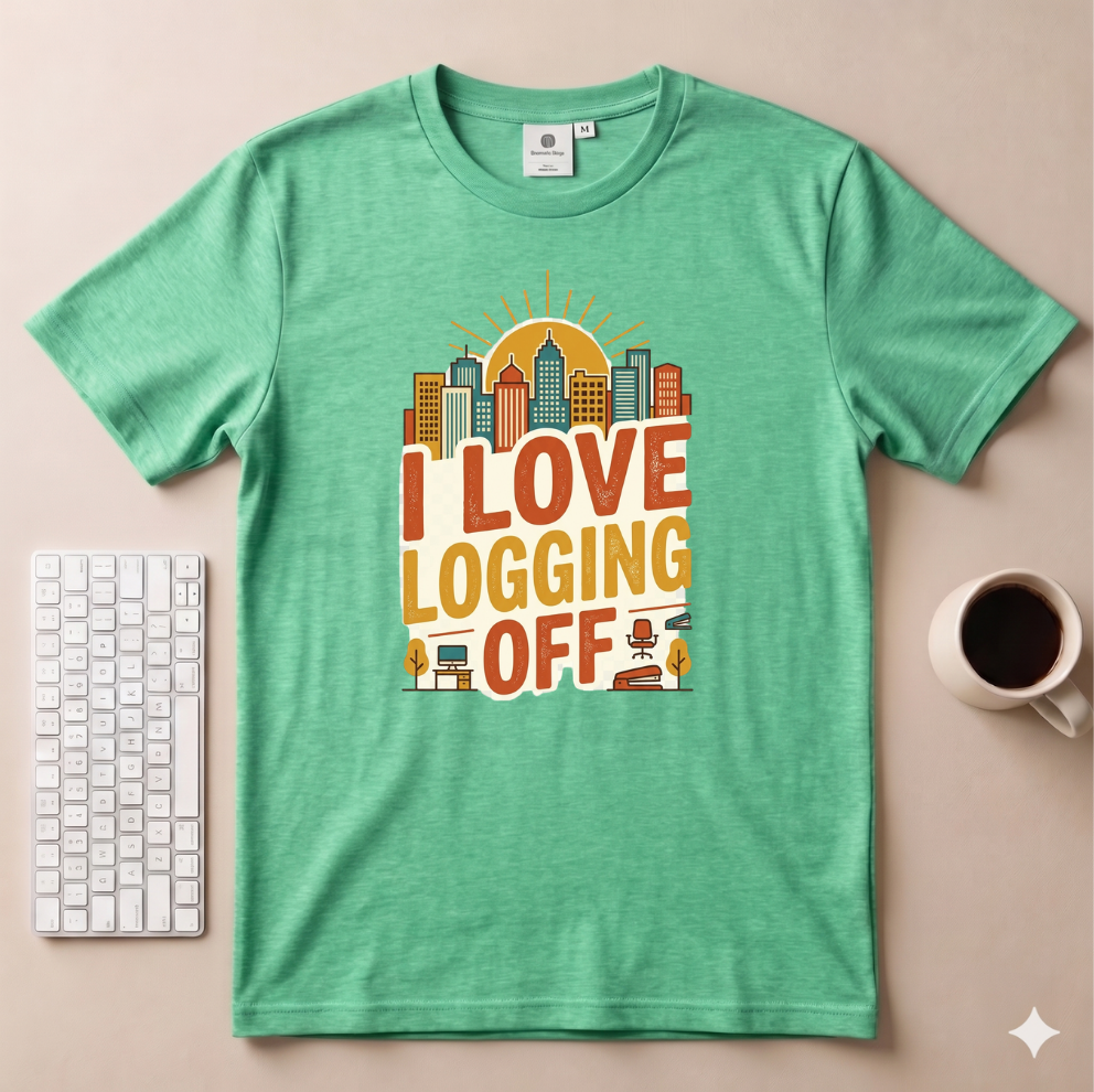 I Love logging off T-Shirt