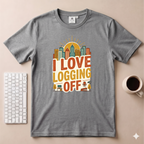 I Love logging off T-Shirt