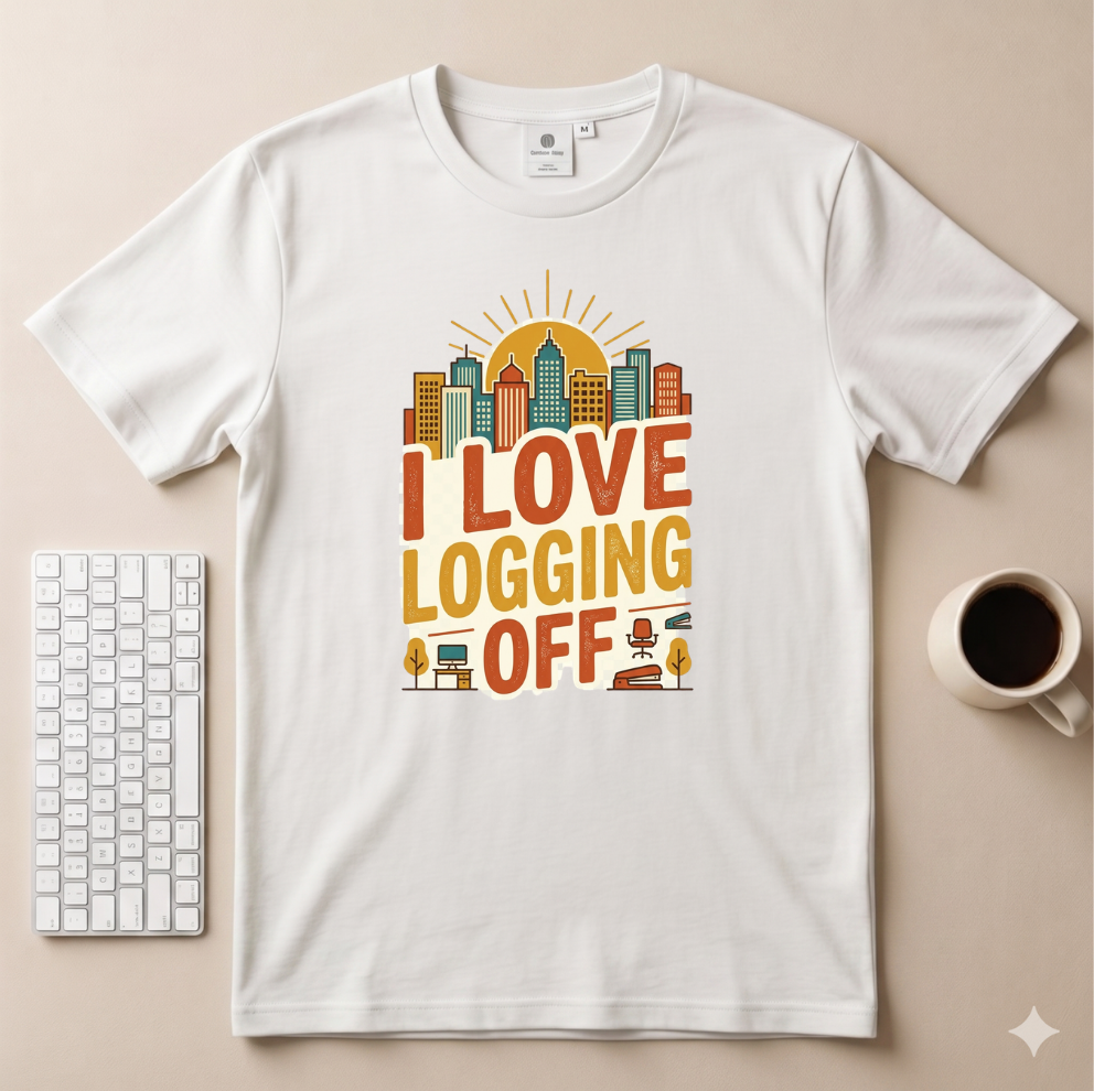I Love logging off T-Shirt