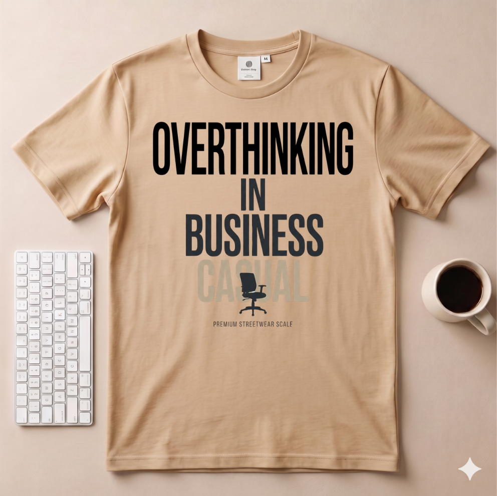 Overthinking in Business Casual T-Shirt