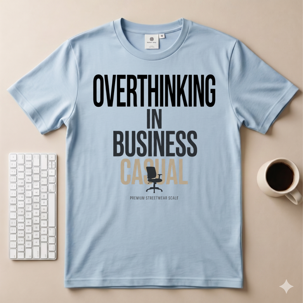 Overthinking in Business Casual T-Shirt
